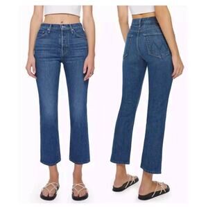 Mother Tomcat Ankle Crop Jeans - Cannonball Wash - Size 28